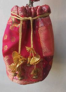 Rani Pink Royal  Indian Potli Bag