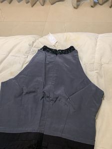 Lovely Halter Neck Grey &amp; Black Jumpsuit