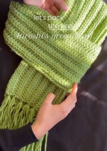 Hiroshi Green Scarf