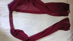 Elegant Maroon Sequin Dress