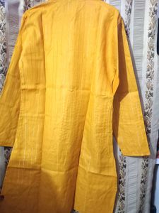 ✨ Mustard colour Men’s Kurta Pyjama Set – Elegant