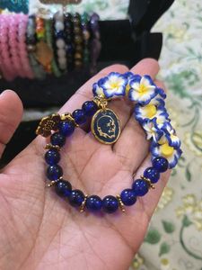 Guruji Blue Orchid Flower Bracelet