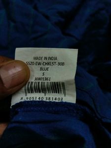 Beautiful Blue Colour High Low Shirt Pattern Top