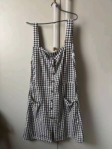 Houndstooth Button-Down Dress
