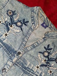 Embroidered Denim Shirt
