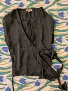 Wrap Top In satin