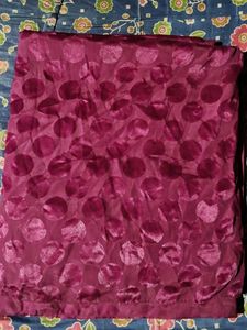 Burgundy Polka Dot Velvet Fabric