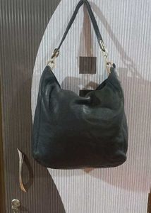 Black Leather Shoulder Bag