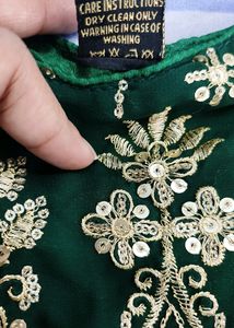 Beautiful Dark Green Sharara💚