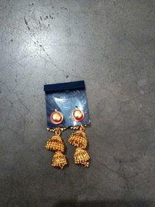Gold plated Jhumka Earrings