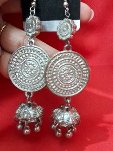 4 Oxidized Silver Earrings