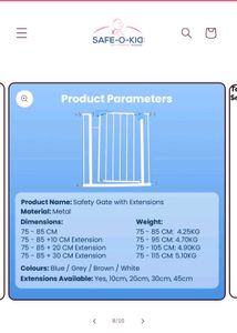 Safe-O-Kid Adjustable Baby Safety Gate