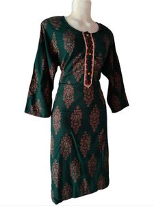 Elegant Green Printed Kurta