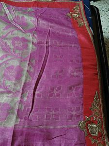 Pink & Gold Sari