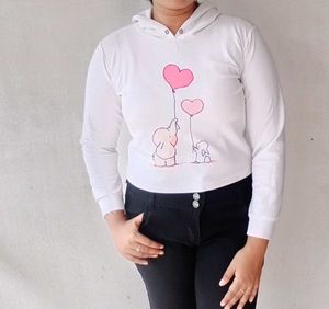 Cute Elephant &amp; Heart Hoodie