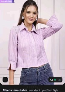 Athena Lavender Shirt Style Top