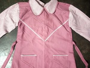 Pink Dress with White Accents