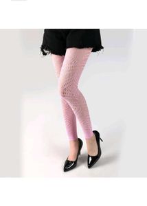 combo Pink Crochet stockings