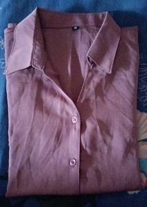 Mauve Button-Down Shirt - Size M
