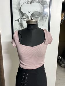 Pink Ribbed Top