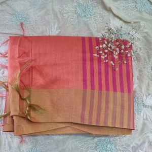 Peach Saree For 200