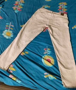 Beige Denim Jeans