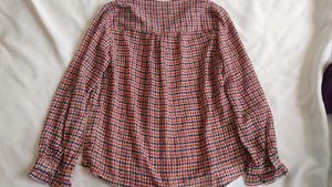 Houndstooth Ruffle Blouse