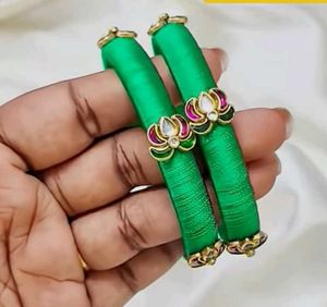 Silk Thread Bangles (1pair)