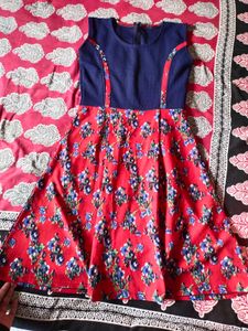 Blue &amp; Red Floral Dress