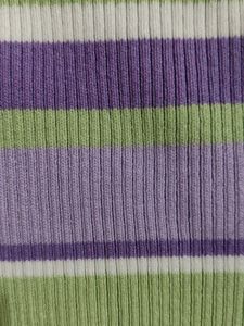 Striped Knit Polo Top