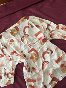 Patterned Short Sleeve Blouse