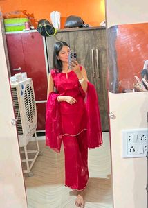 Red Salwar Suit Set