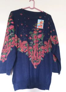 Vintage Floral Embellished Top