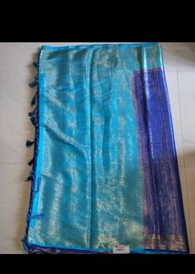 New Fancy Wear  Saree With Dual Colour