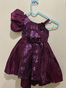 Elegant Plum Party Dress