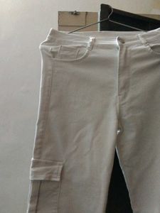 White Cargo Pants