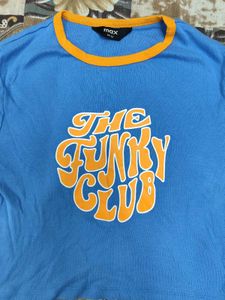 Funky Club Graphic Crop Tee