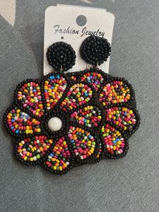 Beaded Flower Earrings