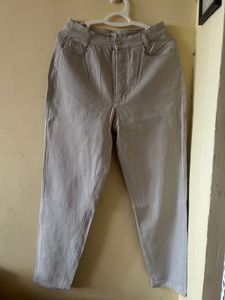 Beige Casual Pants