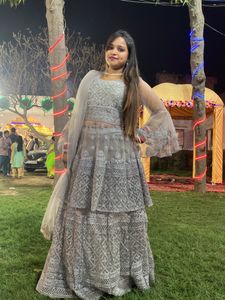 Designer Bajirao Mastani Dress Grey Colour