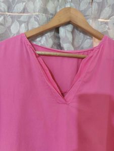 Pink Cotton Flowy Dress