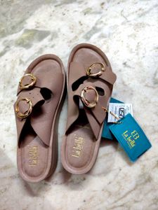 LA BELLA - WOMENS PLATFORM HEEL- PADDED SLIPPERS-