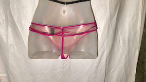 I. Hot Pink Lace Thong Panty