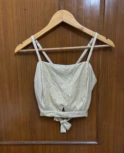 Metallic Gold Cami Top/ Festive Blouse