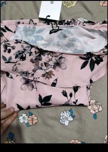 Floral Print One Sleeves Top New No Coin