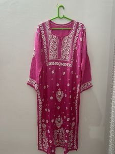 100% Premium Chikankari Kurta Ombre