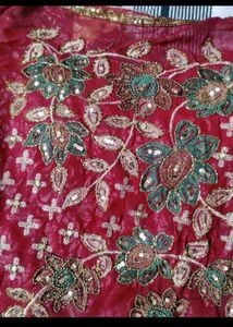 Maroon Heavy Work Embroidery Saree