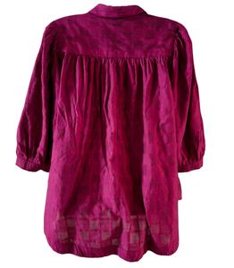 Magenta Linen Top