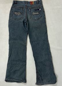 straight blue denim