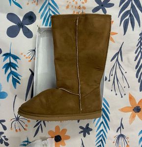 Brown Cozy Mid Calf Winter Boots